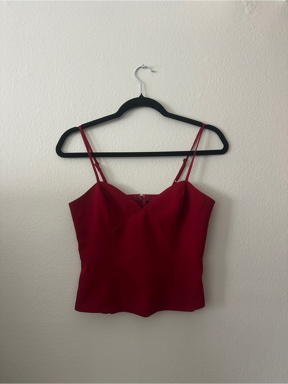 Vintage Red Spaghetti-Strap Camisole